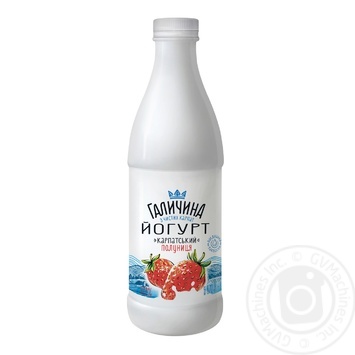 Galychyna Strawberries Yogurt 2,2% 870g - buy, prices for MegaMarket - photo 1