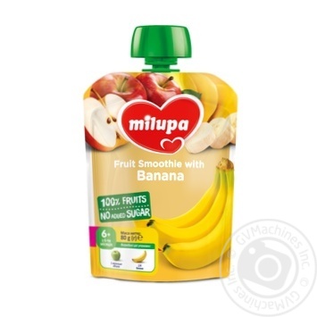 Пюре фруктове Milupa Яблуко та Банан для дітей з 6 місяців 80г купити, ціни на МегаМаркет - фото 1