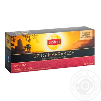 Чай Lipton Spicy Marrakesh чор.ман.25п. - купити, ціни на NOVUS - фото 1