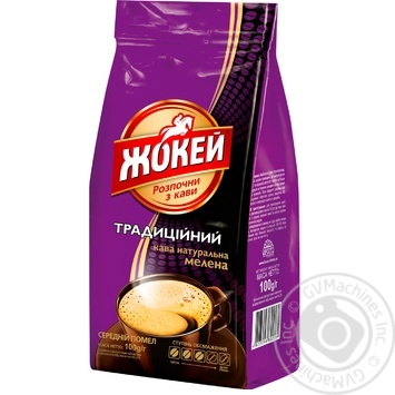 Кава Жокей Традиційна мелена 100г купити, ціни на МегаМаркет - фото 1