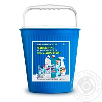 Комплект для унітазу Domestos+Cif та відро у подарунок купити, ціни на МегаМаркет - фото 1