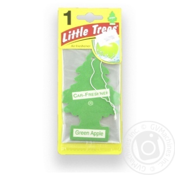 Освіжувач повітря Little Trees автомобільний Зелене яблуко 5г - купити, ціни на МегаМаркет - фото 1