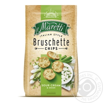 Хлебные брускеты Maretti запеченные со вкусом сметаны и лука 70г купить, цены на МегаМаркет - фото 2