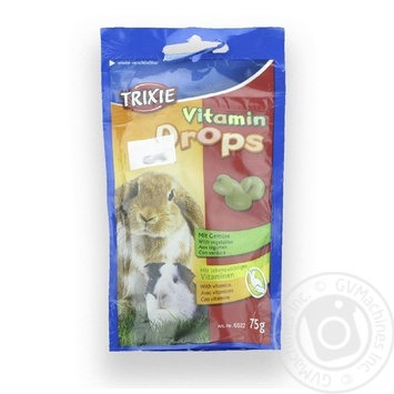 Treats for rabbits and Guinea pigs Trixie Vitamin Drops 75g vegetables