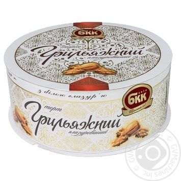 Торт БКК Грильляжний глазур біла 850г купити, ціни на МегаМаркет - фото 1