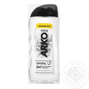 Гель Arko для душу+шампунь Crystal 260мл х12 купить, цены на МегаМаркет - фото 1