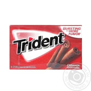 Жувальна гумка Trident Кориця 26,6г 14шт х6 купити, ціни на МегаМаркет - фото 1