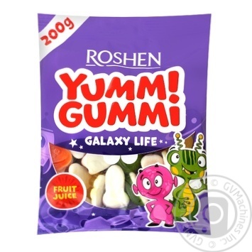 Цукерки Roshen Yummi Gummi Galaxy Life 200г купити, ціни на МегаМаркет - фото 2