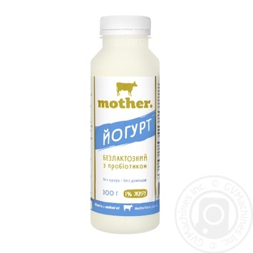 Йогурт Mother безлактозной с пробиотиком без сахара 1% 300г купить, цены на МегаМаркет - фото 1