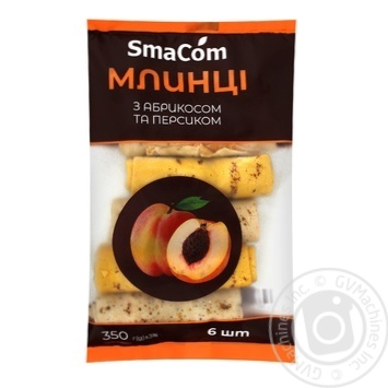 Млинці з абрикосом та персиком СмаКом 350г купити, ціни на МегаМаркет - фото 1