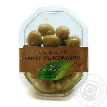 Sapori Dei Monasteri Stuffed With Cheese Green Olives 180g - buy, prices for NOVUS - photo 1