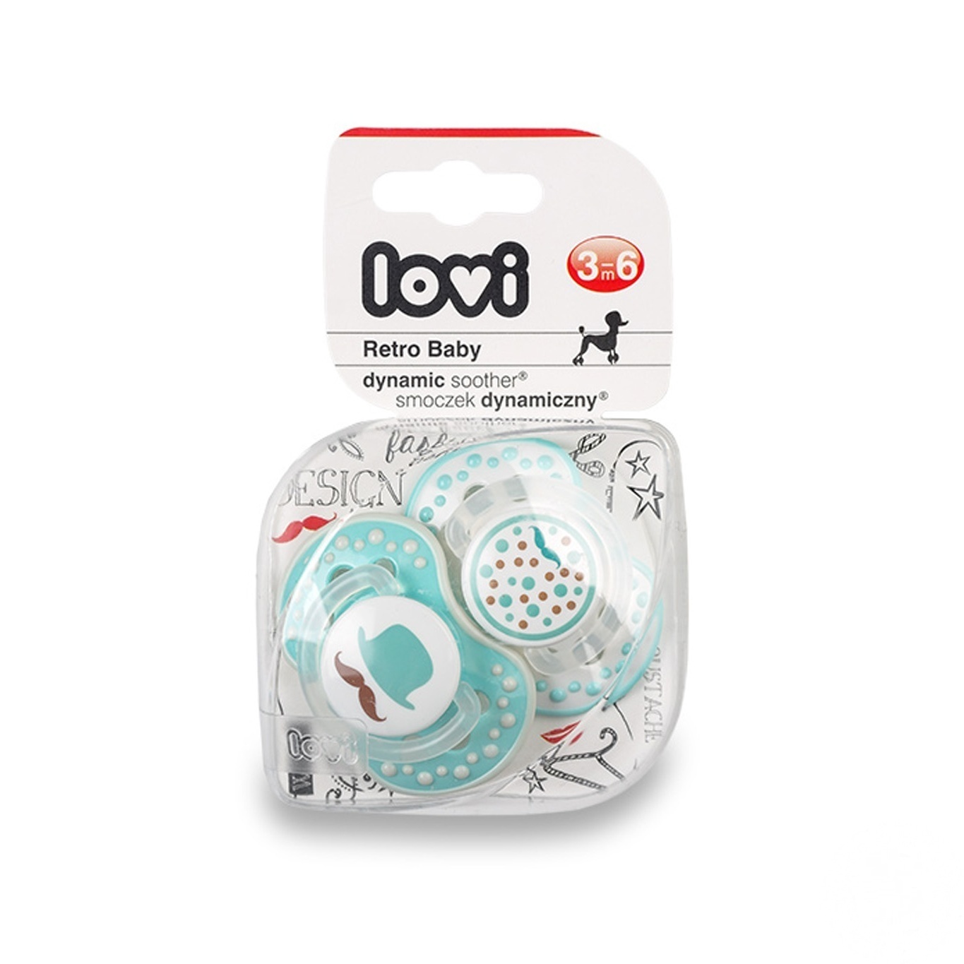 

Пустышка LOVI Retro Baby 3-6м 2шт