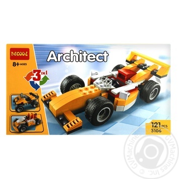 Decool Architect Super Racer 3in1 Construction Set 121elements - buy, prices for - photo 1