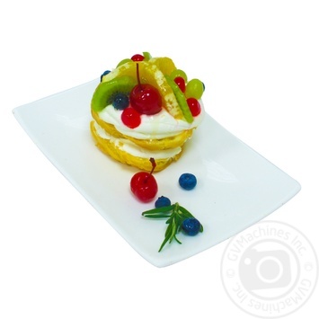 Custard Cake with Fruit Ring