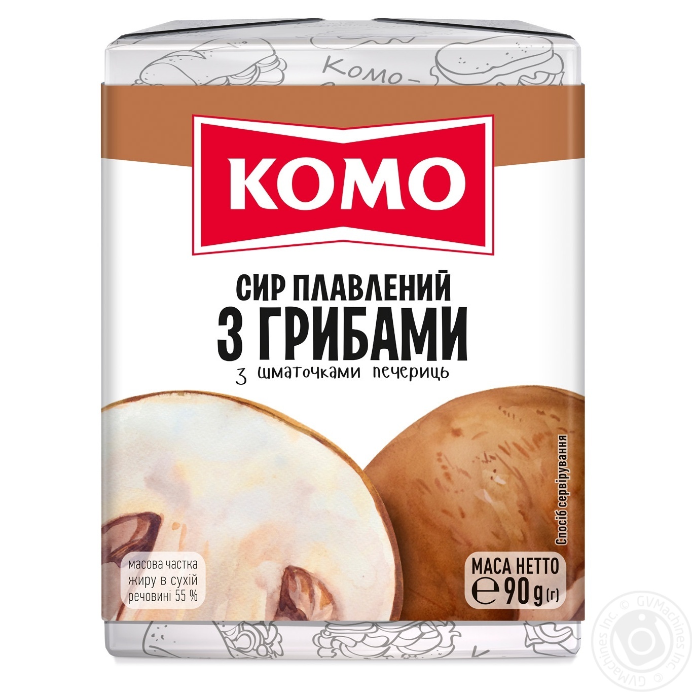 

Сыр плавленый Комо с грибами 90г