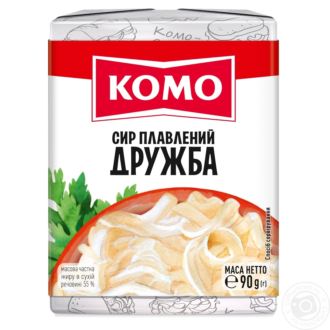 

Сыр плавленый Комо Дружба 55% 90г
