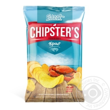 Чипси Chipster's картопляні зі смаком краба 70г