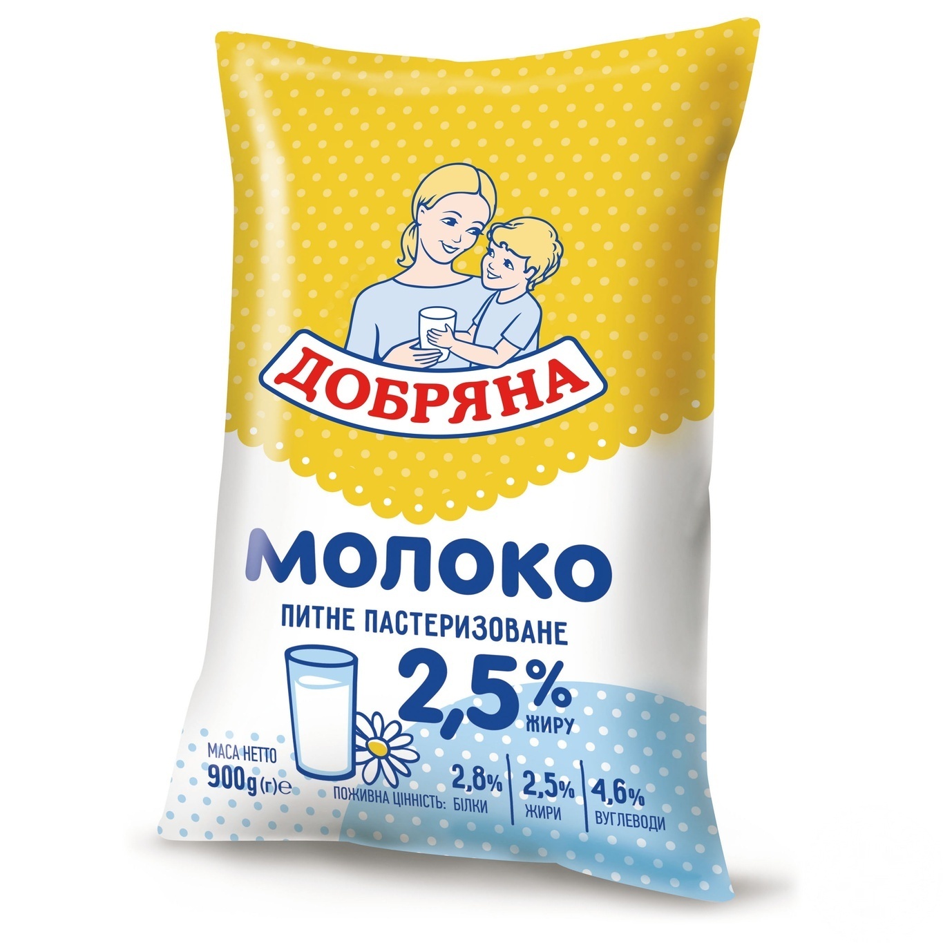 

Молоко Добряна пастеризованное 2.5% 900г