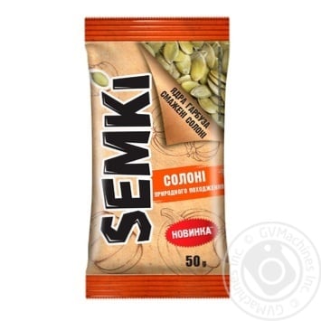 Semki uncleared fried salted pumpkin seeds 50g - buy, prices for MegaMarket - photo 1