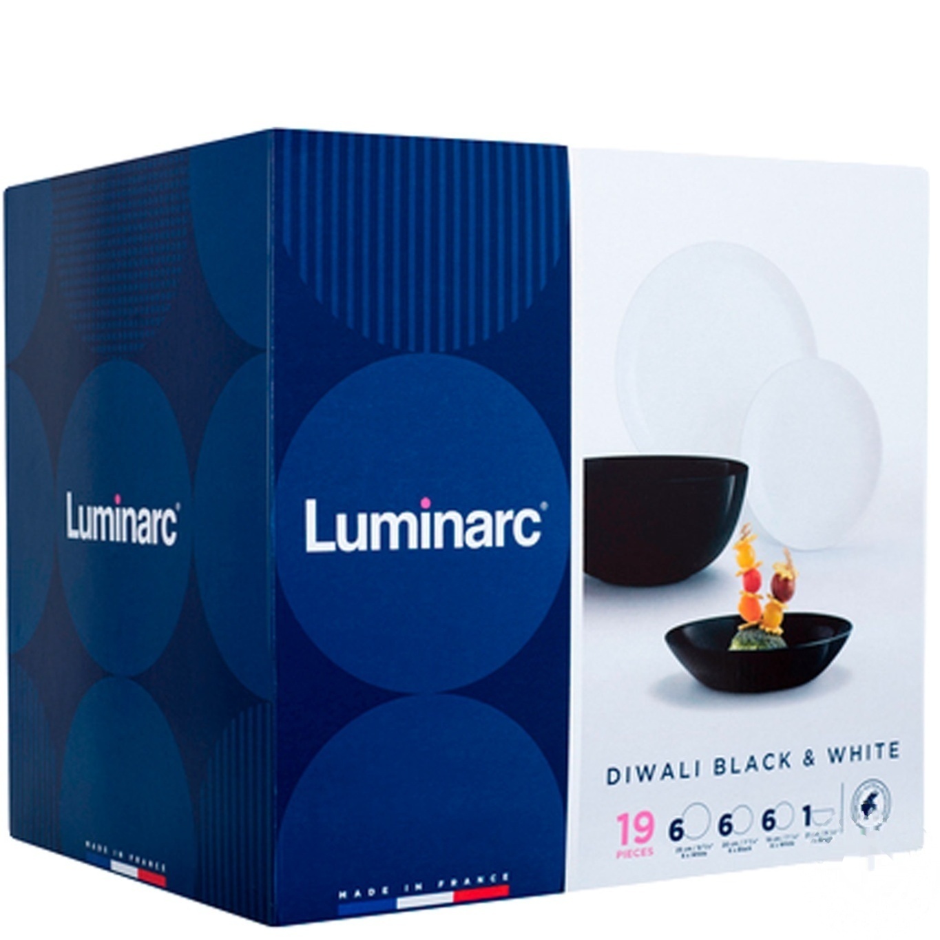 

Сервиз Luminarc Diwali Black&White 19 приборов