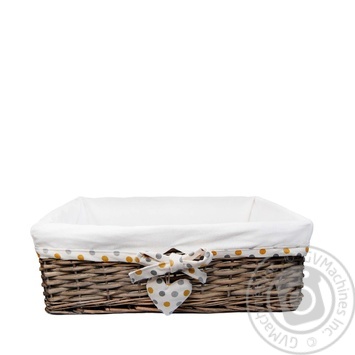 Natural House Wicker Rectangular Dark Basket 48x33x16cm - buy, prices for - photo 1