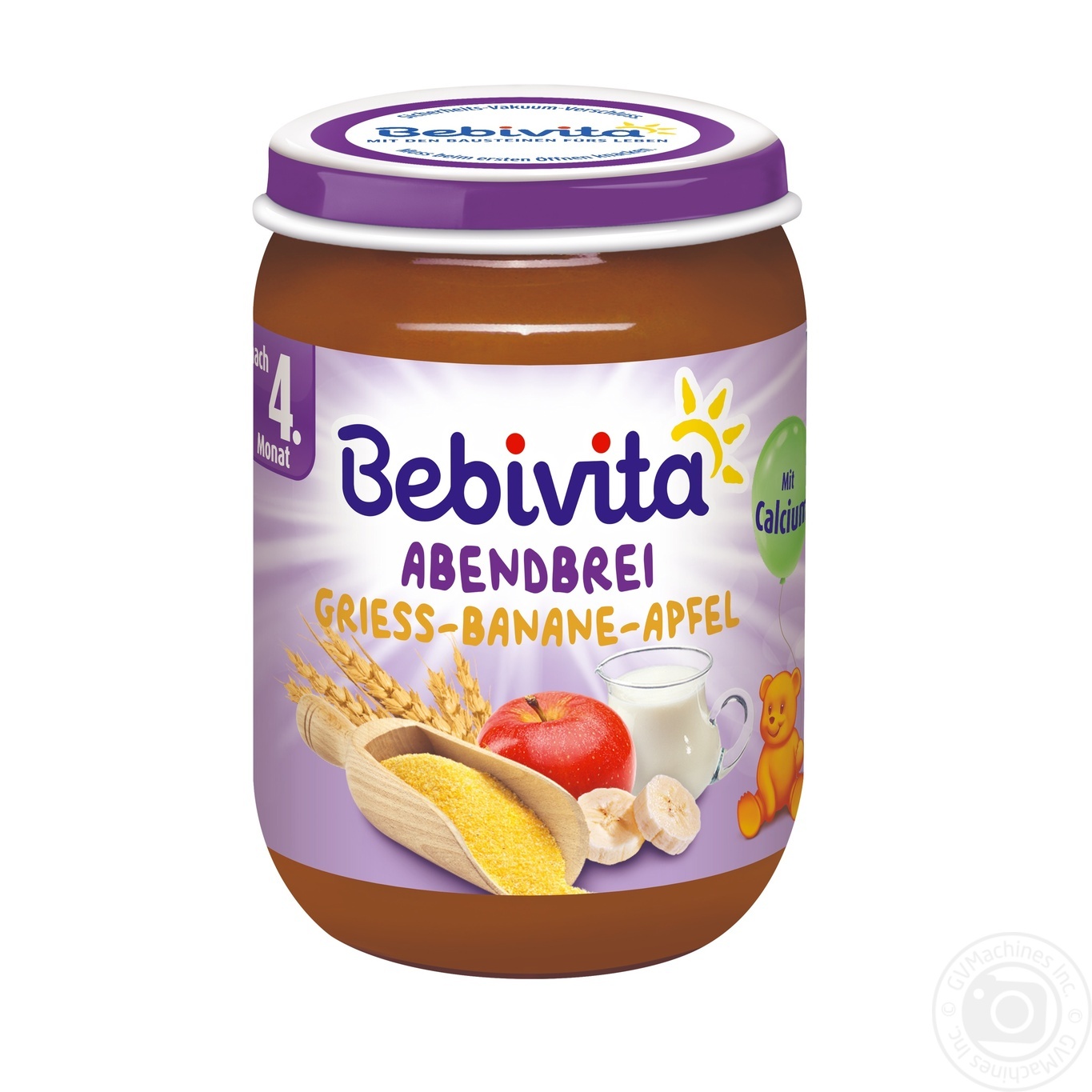 

Каша молочная Bebivita Спокойной ночи с яблоками и бананами для детей с 4 месяцев 190г