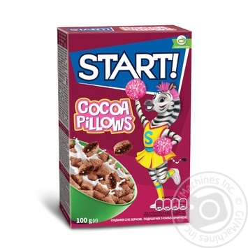 Start! With Cocoa Filling Grain Pillows Dry Breakfast 100g - buy, prices for NOVUS - photo 1