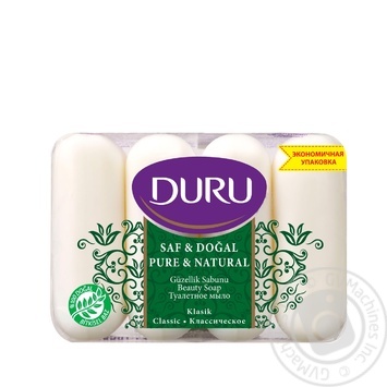 Мыло Duru Pure and Natural Классическое 4*85г - купить, цены на ULTRAMARKET - фото 1