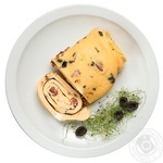 With Smoked Meat, Feta And Sun-Dried Tomatoes Omelet