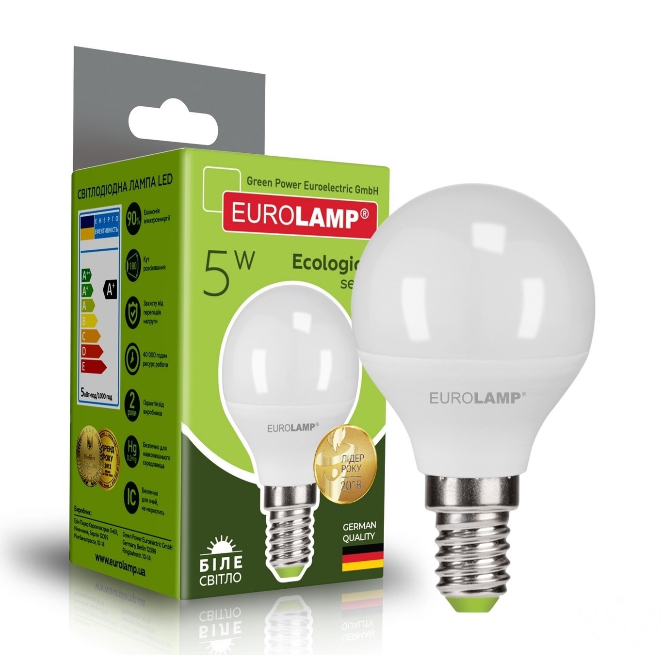 

Лампа Eurolamp світлодіодна G45 5W E14 4000K