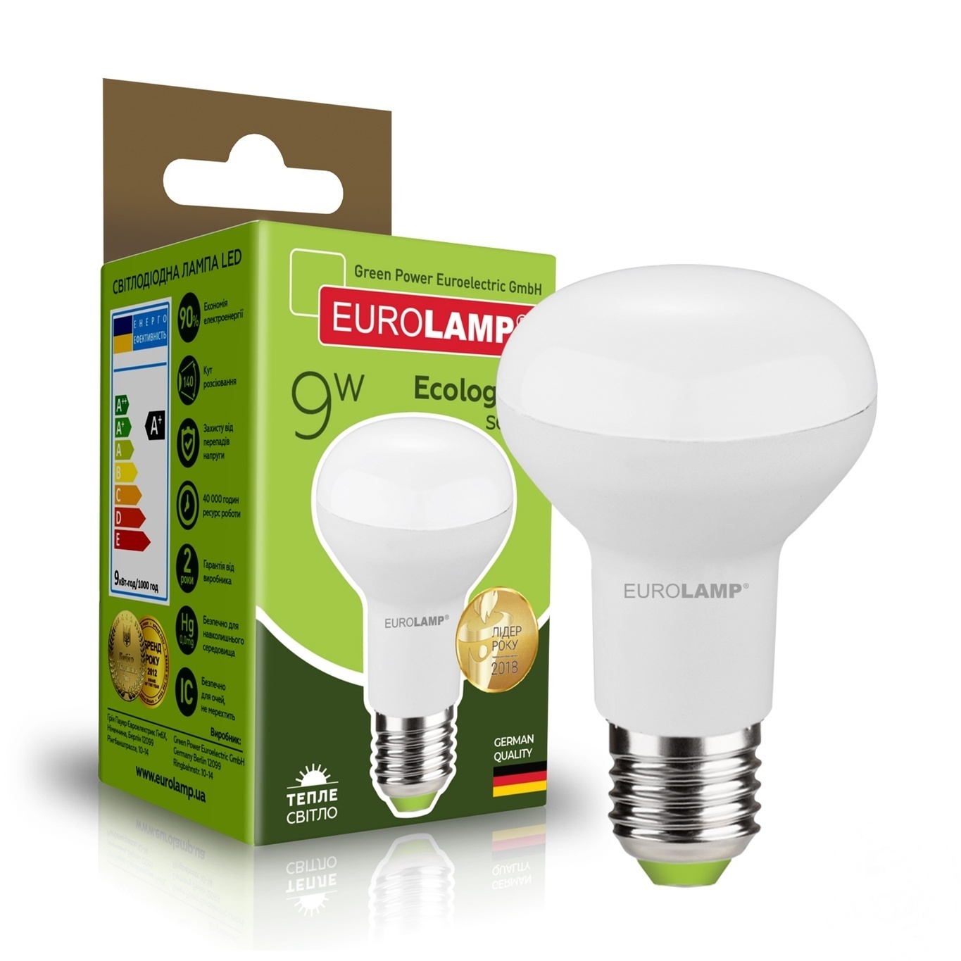 

Лампа Eurolamp LED R63 9W E27 3000K