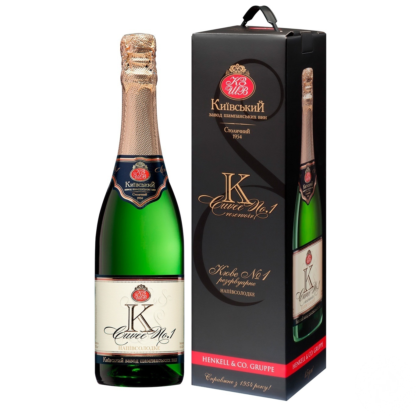 

Шампанское КЗШВ Cuvee белое полусладкое 10,5-12,5% 1,5л в коробке