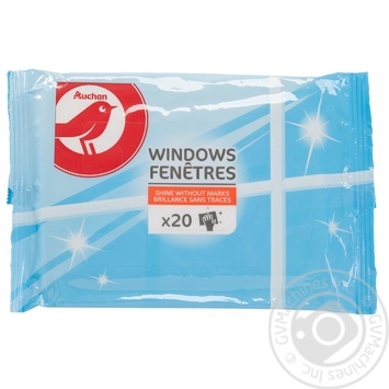 Auchan Napkins for Cleaning of Windows 20pcs - buy, prices for Auchan - photo 1