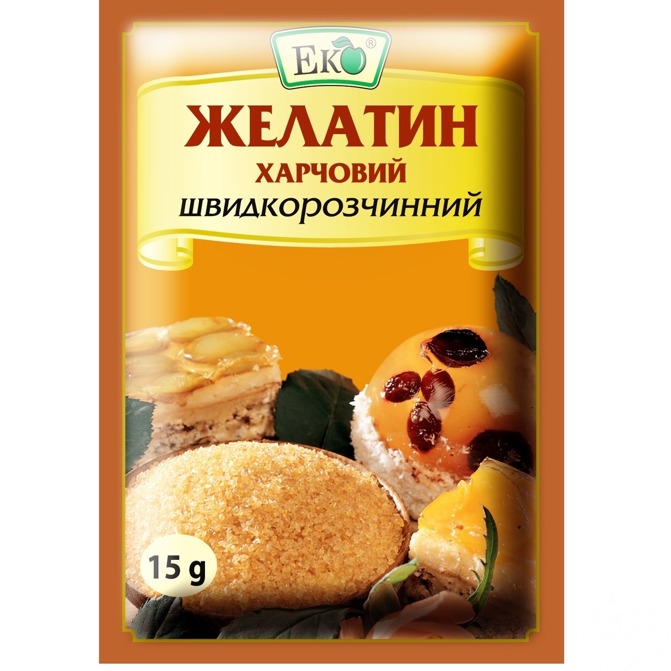 

Желатин Эко пищевой быстрорастворимый 15г