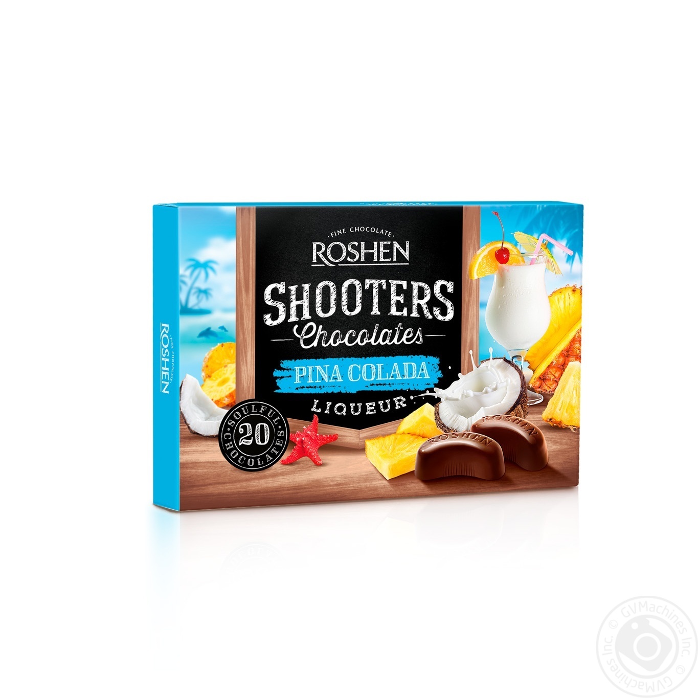 

Конфеты шоколадные Roshen Shooters Pina colada 150г