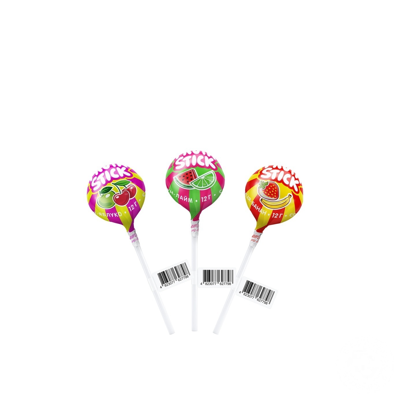 

Карамель Roshen Frutastick на палочке ассорти 12,7г