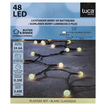 Luca Classic White Snake Garland 48 LED bulb 3.9m - buy, prices for MegaMarket - photo 2