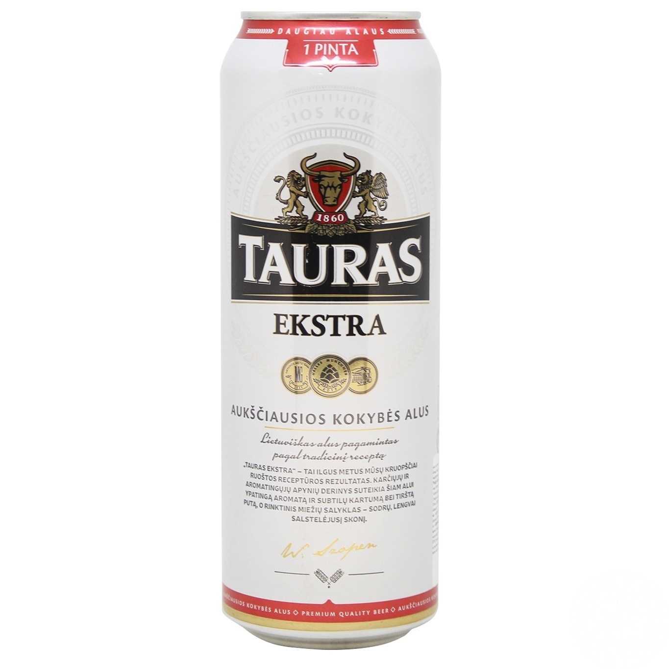 

Пиво Tauras Extra светлое фильтрованное 5,2% 0,5л