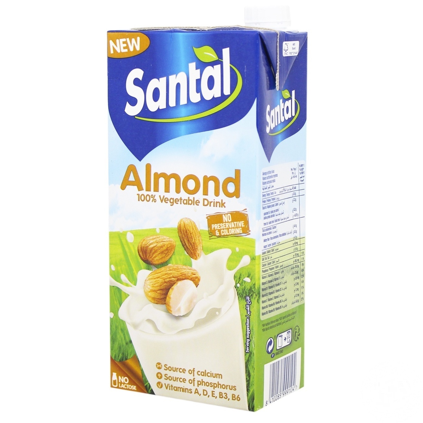

Напиток Santal миндальный ультрапастеризованный 2,2% 1л