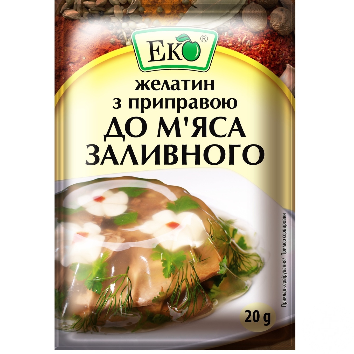 

Желатин с приправой Эко для мяса заливного 20г