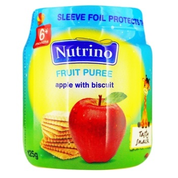 Nutrino Apple with Cookies Puree for Children from 6 Months 125g - buy, prices for - photo 1