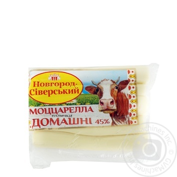 Палочки Новгород-Северский Моцарелла Домашние 45% - купить, цены на Auchan - фото 1