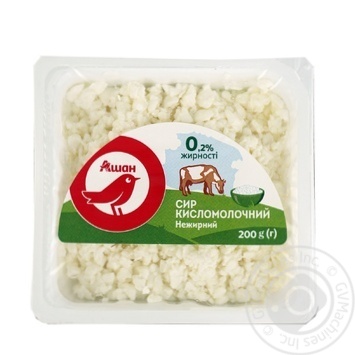 Cottage Cheese Auchan Sour Milk 0 200g Dairy And Eggs