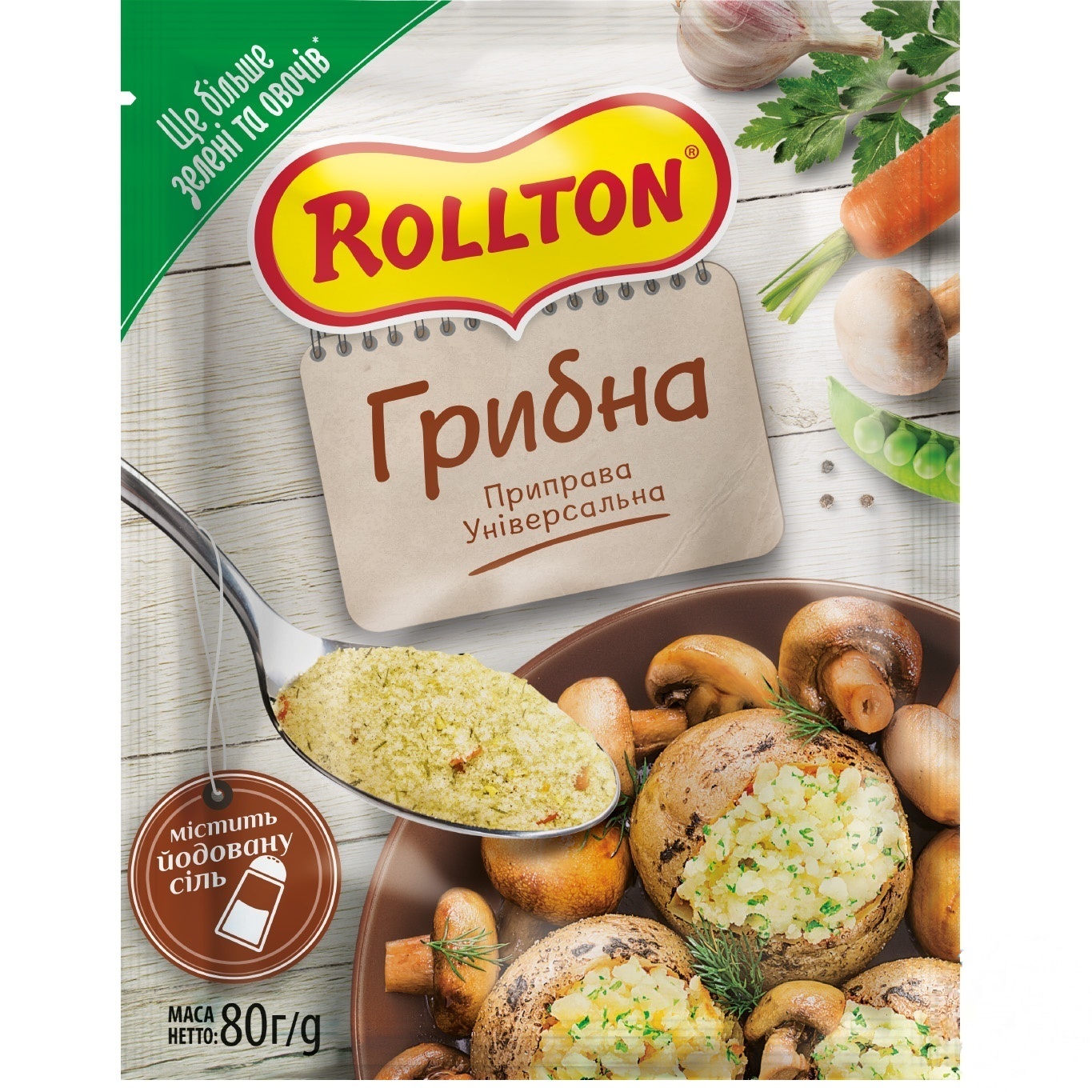 

Приправа Роллтон универсальная Грибная 80г