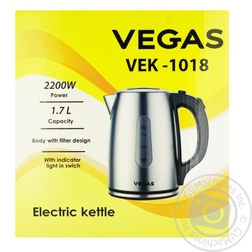 Electric kettle Vegas VEK-1018 - buy, prices for Auchan - photo 1