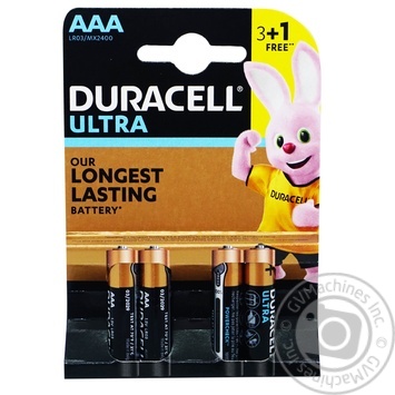 Батарейки Duracell Ultra Power алкалиновые LR3 AAА 4шт - купить, цены на МегаМаркет - фото 2