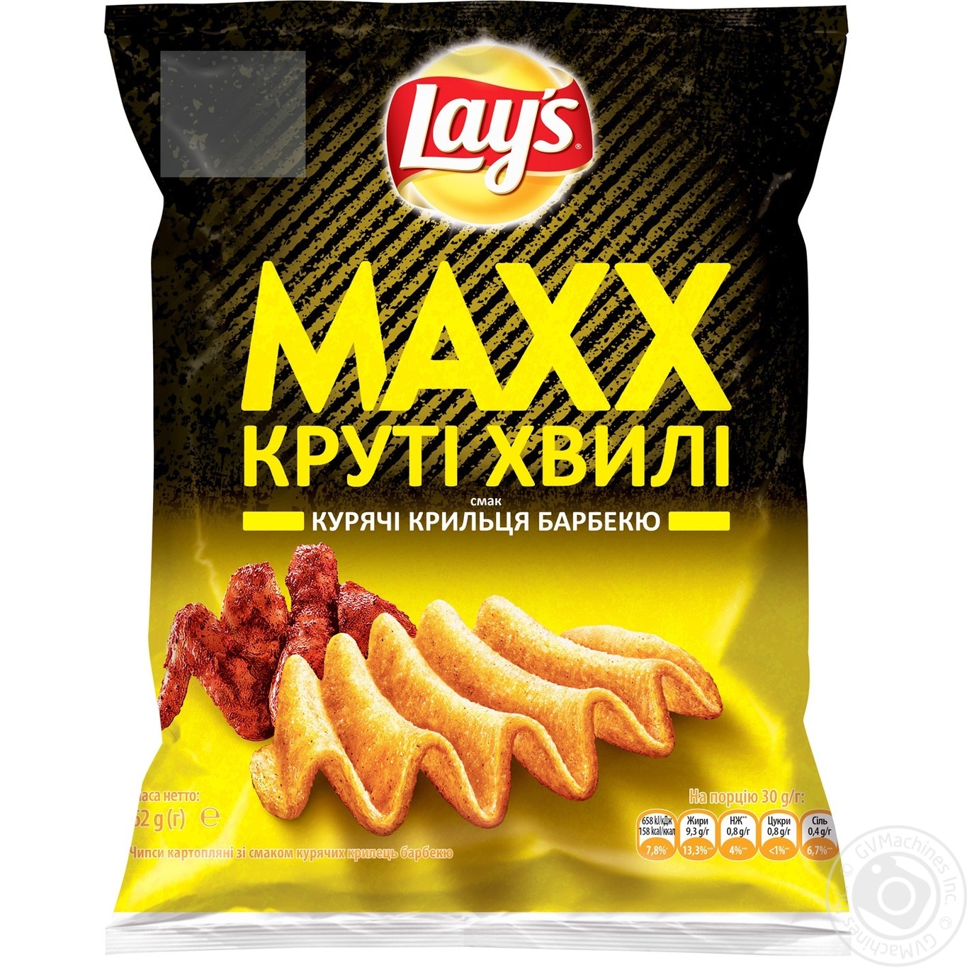 

Чипсы Lay's Maxx со вкусом куриных крылышек барбекю 62г