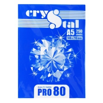 Папір офісний Crystal Pro 80 А5 250 аркушів - купити, ціни на Auchan - фото 1