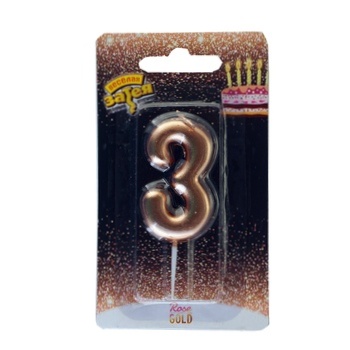 Veselaya Zateya Rose-Gold Number Candle 4.5cm - buy, prices for Auchan - photo 1