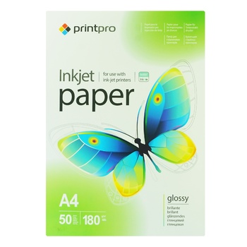 Фотопапір PrintPro глянцевий А4 50шт - купити, ціни на Auchan - фото 1